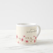 ワールドズグ最高のーマン – パステルフローラパーソナライズされた エスプレッソカップ (正面右)