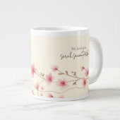ワールドズグ最高のーマン – パステルフローラパーソナライズされた ジャンボコーヒーマグカップ (正面右)
