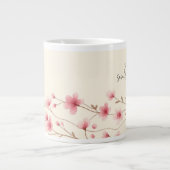 ワールドズグ最高のーマン – パステルフローラパーソナライズされた ジャンボコーヒーマグカップ (正面)