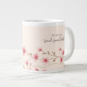 ワールドズグ最高のーマン – パステルフローラパーソナライズされた ジャンボコーヒーマグカップ (正面右)