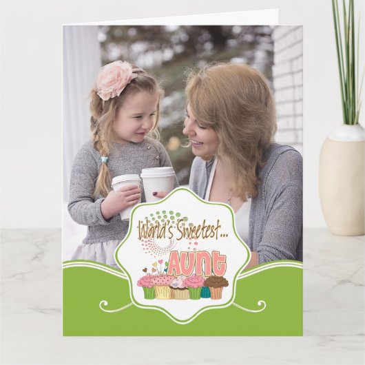 ワールドズスウィート叔母誕生日 カード (正面)