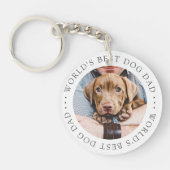 ワールドズドッグ最高のパパエレガントカスタムシンプル写真 キーホルダー (正面)