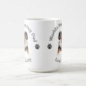 ワールドズドッグ最高のパパバーネーズマウンテンのパーソナライズ コーヒーマグカップ (中央)