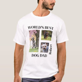 ワールドズドッグ最高のパパ名前をカスタムするギフト Tシャツ