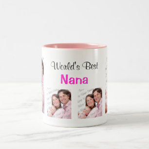 ワールドズナナ最高のフォトマグピンク ツートーンマグカップ