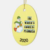 ワールドズプラクールム雪だるま セラミックオーナメント (左)