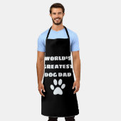 ワールドズベストドッグパパカスタム文字パーソナライズされた エプロン (着用した状態)