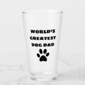 ワールドズベストドッグパパカスタム文字パーソナライズされた タンブラーグラス (正面)