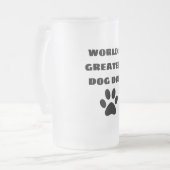 ワールドズベストドッグパパカスタム文字パーソナライズされた フロストグラスビールジョッキ (正面左)