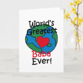 ワールドズベストババハート カード (黄色い花)