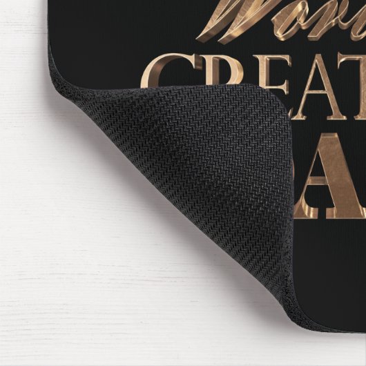 ワールドズベストパパエレガントブラック金ゴールドブラウン文字 マウスパッド (コーナー)