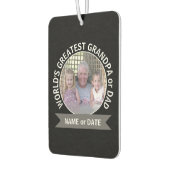 ワールドズベストパパグランドパカスタム写真テンプレート カーエアーフレッシュナー (左)