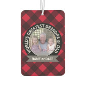 ワールドズベストパパグランドパカスタム写真テンプレート カーエアーフレッシュナー (裏面)