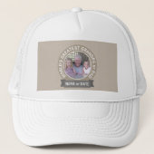 ワールドズベストパパグランドパ写真テンプレートグリーン キャップ (正面)