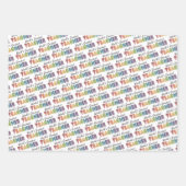 ワールドズベスト先生レインボー ラッピングペーパーシート (正面2)