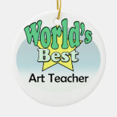 ワールドズ最高のアート先生 セラミックオーナメント (正面)