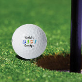 ワールドズ最高のグランパパーソナライズされたレトロタイポグラフィ ゴルフボール