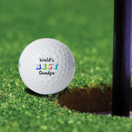 ワールドズ最高のグランパパーソナライズされたレトロタイポグラフィ ゴルフボール