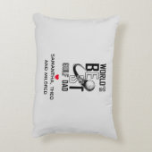 ワールドズ最高のゴルフパパおもしろいと思いやりのある贈り物 アクセントクッション (裏面(縦))