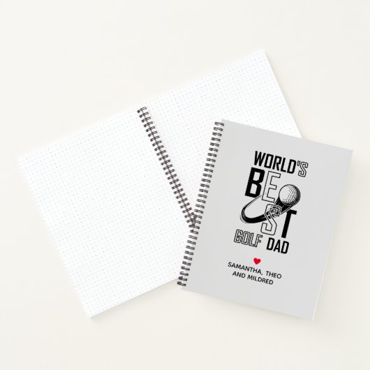ワールドズ最高のゴルフパパおもしろいと思いやりのある贈り物 ノートブック (内部)