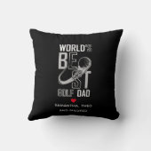 ワールドズ最高のゴルフパパ |白黒のパパ クッション (裏面)