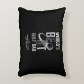 ワールドズ最高のゴルフパパ |白黒パパギフト アクセントクッション (正面(垂直))