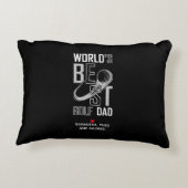 ワールドズ最高のゴルフパパ |白黒パパギフト アクセントクッション (裏面)