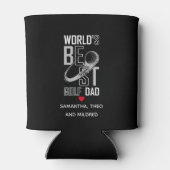 ワールドズ最高のゴルフパパ |白黒パパギフト 缶クーラー (裏面)