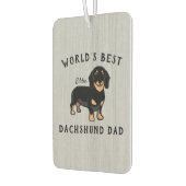 ワールドズ最高のダッシュントパパカスタムドッグ名素朴 カーエアーフレッシュナー (左)