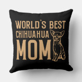 ワールドズ最高のチワホアモマブラック装飾用クッション クッション (裏面)