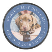 ワールドズ最高のドッグパパエレガントシンプルカスタム写真 アイスホッケーパック (正面)