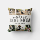 ワールドズ最高のドッグママ写真 クッション (正面)