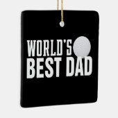 ワールドズ最高のパパタイポグラフィゴルフ |オーナメント セラミックオーナメント (右)