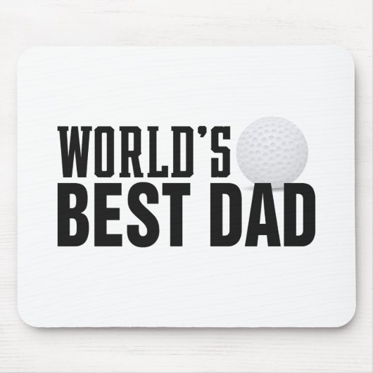 ワールドズ最高のパパタイポグラフィゴルフ |マウスパッド マウスパッド (正面)