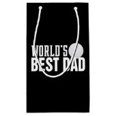 ワールドズ最高のパパタイポグラフィゴルフ |抱き枕 スモールペーパーバッグ (裏面)