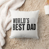 ワールドズ最高のパパタイポグラフィゴルフ |装飾用クッション クッション (ブランケット)