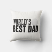 ワールドズ最高のパパタイポグラフィゴルフ |装飾用クッション クッション (裏面)