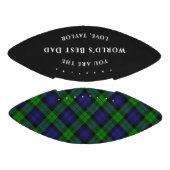 ワールドズ最高のパパブラックウォッチタータンチェックプレイド アメリカンフットボール (パネル)