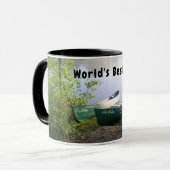 ワールドズ最高のパパ魚釣りキャンピングカヌー マグカップ (正面左)