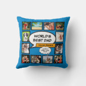 ワールドズ最高のパパ·ダディ·ファザー·クールおもしろい写真 クッション (裏面)