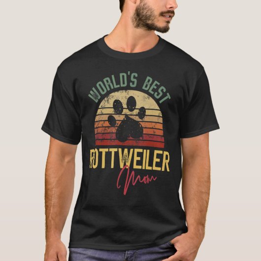 ワールドズ最高のロットワイラーマム Tシャツ (正面)