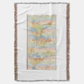 ワールドタイムゾーンの地図 スローブランケット (正面縦)