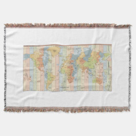 ワールドタイムゾーンの地図 スローブランケット