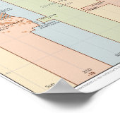 ワールドタイムゾーンマップ ポスター (角)