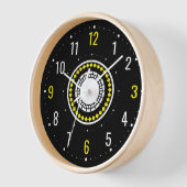 ワールドタイム国際的-ヴィンテージブラックアナログ 壁時計 (傾斜)