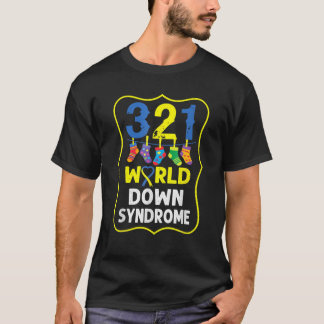 ワールドダウン症候群の日認識度ソックス3.21 Tシャツ