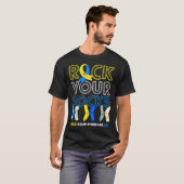 ワールドダウン症候群デイロックユソックス認識度 Tシャツ (正面フル)