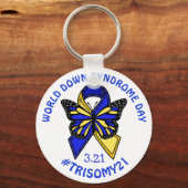 ワールドダウン症候群デーは3月21日 キーホルダー (正面)