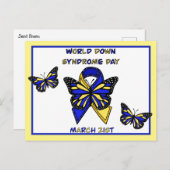 ワールドダウン症候群デーは3月21日 ポストカード (正面/裏面)