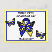 ワールドダウン症候群デーは3月21日 ポストカード (正面)